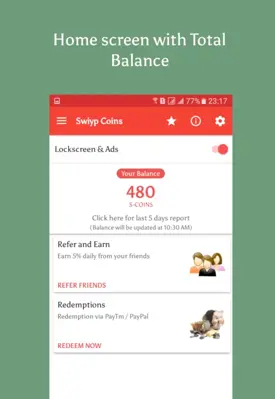 Swiyp Coins android App screenshot 1